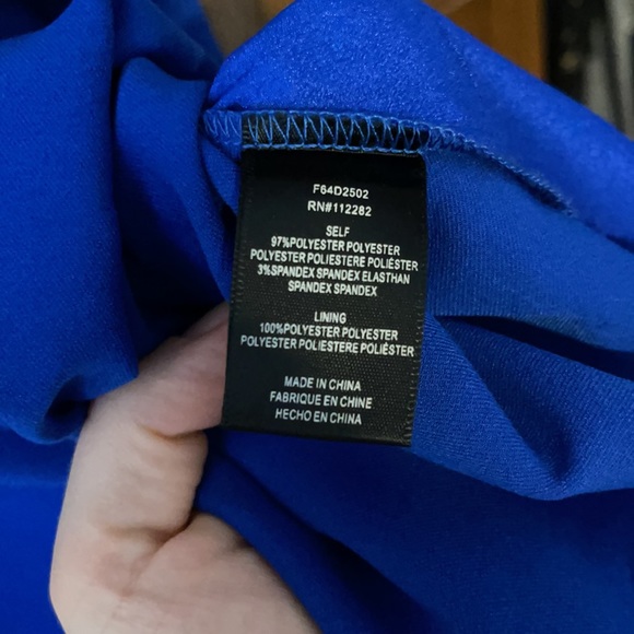 Women’s Cobalt Blue Cut out Cocktail Dress. Size small - Picture 7 of 8